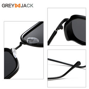 Lunettes de soleil grises pour femmes, monture noire en métal TR, verres polarisés UV400 TAC, type 3, pour sorties mode et conduite - Product Image 1