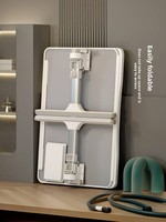Table de chevet pliable réglable en hauteur, petit bureau avec pieds antidérapants en MDF, pour lit, ordinateur portable, étude, dortoir étudiant