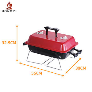 Barbecue portable carré Hongyi Bqr105 avec couvercle pour le camping en plein air, grillades au charbon de bois, rôtissage de viande - Product Image 3