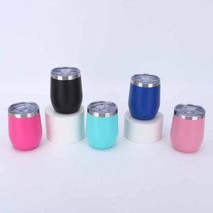 Gobelet à vin de 12 oz en acier inoxydable 304 à double paroi isolé sous vide avec couvercle pour café, thé, vin - Product Image 4