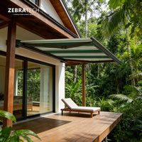 Auvents électriques rétractables |   Imperméable à l'eau pour l'extérieur |   Terrasse de balcon |   Auvents de terrasse entièrement fermés avec cadre en aluminium et télécommande