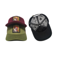 Casquette de camionneur 5 panneaux personnalisée Patch imprimé 3D logo broderie en maille à l'intérieur de la sangle Étiquette tissée personnalisée Logo personnalisé