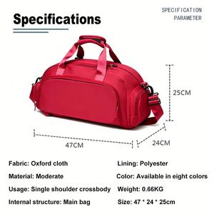 Bolsa Deportiva Impermeable de Nailon, con Compartimento Separado para Zapatos, Logotipo Personalizado, Bolsas de Fitness para Hombre, Gran Venta - Product Image 4