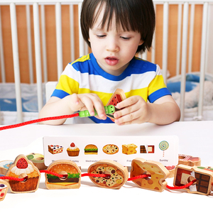 Juego de Enhebrar Cuentas Montessori <span class=keywords><strong>Caterpillar</strong></span>, Juguete Educativo para Niños para la Concentración y el Pensamiento Lógico, Venta al por Mayor - Product Image 5