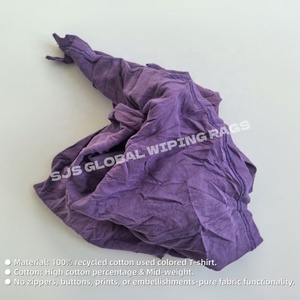 ผ้าเช็ดทำความสะอาดทำจากผ้าฝ้ายรีเคลม สีต่างๆ ผ้าเช็ดทำความสะอาดจากเสื้อยืดผ้าฝ้าย 100% ผ้าเช็ดทำความสะอาดสำหรับงานทางทะเล - Product Image 4