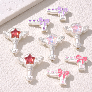 Nueva aleación Fairy Rod Bow pistola con cuentas para DIY joyería pulsera collar teléfono móvil cadena Accesorios - Product Image 1
