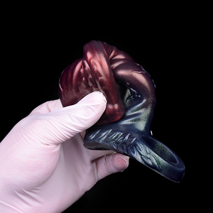 Faak Fantasie Geribbelde Draak Penis Mouw Zachte Siliconen Seksspeeltjes Schede Rekbare Haan Vergroting Holle Dildo Mannelijke Masturbator - Product Image 4