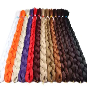 AliLeader 82 Inch Jumbo Braid Single Color Hair Wholesale 165g Ultra Braid Hair Synthetic Braiding Hair