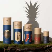 Vente en gros Tubes de rangement de vêtements en papier kraft de luxe T-shirt de qualité supérieure, sous-vêtements, emballage cylindrique en textile durable