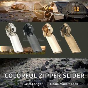 # 3 curseurs de fermeture éclair métalliques colorés en alliage de zinc sans nickel, à verrouillage automatique, accessoires de vêtement, tirettes de fermeture éclair pour vestes, réparation de sacs - Product Image 2