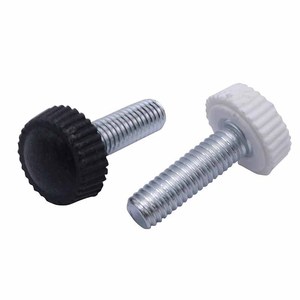 Wanqian Fasteners Round Head Knurled Screw Metric Zinc Plated Rubber Tip Standard Thread Hand Tightening Screw - Product Image 1