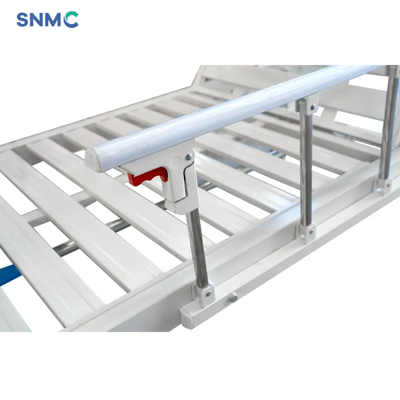 تخفيضات هائلة سرير للمرضى الطبية من الفولاذ بمسند هزاز مفرد يدوي بسعر رخيص للمستشفى مزود بحاجز حماية سرير المرضى مزود بحاجز حماية