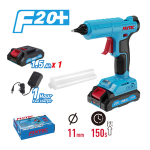Pistola de Pegamento Caliente Inalámbrica FIXTEC con Batería de Litio de 20V, Modelo FCGG201-1, Totalmente Automática - Product Image 1