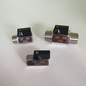 วาล์วปรับมุม 1/8 นิ้ว 316 สแตนเลสเกลียวตัวผู้ ด้ามจับสีดำ ควบคุมการไหลของน้ำ PN63 - Product Image 5