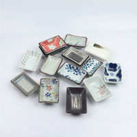 Assiette rectangulaire à sauce soja en porcelaine de style japonais Wasabi Assaisonnement Assiette à collation Cuisine coréenne Sushi Restaurant Hot Pot