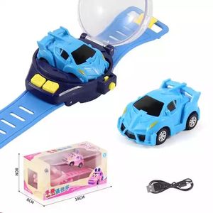 Hot Sales Mini Cartoon RC Car Analog Watch Controle Remoto Gravity Sensor Kids Brinquedos