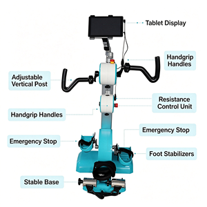 Máquina de Ejercicios de Fisioterapia para Rehabilitación de Miembros Superiores e Inferiores, Activa y Pasiva, para Hemiplejia por Accidente Cerebrovascular, Modelo APM06E - Product Image 5