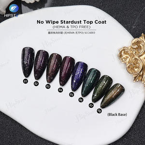 OEM/ODM ท็อปโค้ทสตาร์ดัสต์ติดทนนาน ไม่ต้องเช็ด ไม่มีส่วนผสมของ HEMA & TPO เจลท็อปโค้ทใสวิ้งๆ สำหรับทำเล็บ แบรนด์ส่วนตัว - Product Image 3