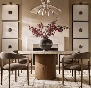 사산 드 새로운 소개 일본과 스칸디나비아 디자인 Lumi 라운드 식탁 - Product Image 1