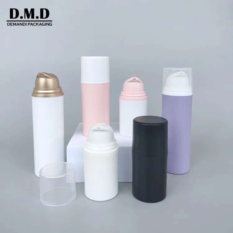 新しい30ml 1 oz 50ml 15ml 120 ml 150ml 3oz 4プラスチックPP化粧品100mlカスタマイズピンクのエアレスポンプボトル