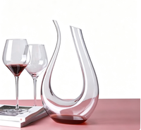 Carafe à vin en cristal sans plomb avec poignée, aérateur pour vin rouge, carafe à verser