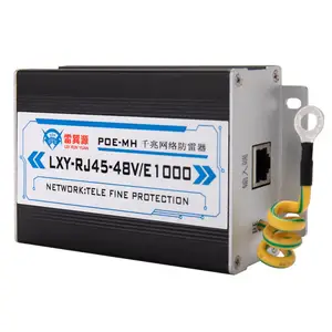 Leixunyuan 48v Ip Camera Network Poe Switch Protector Rj45 Poe Surge Arrester Lightning For 1000mbps Ethernet Network