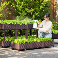 Magic Tools Bac de plantation en plastique Balcogetable spécial pour la culture de légumes en intérieur et en extérieur