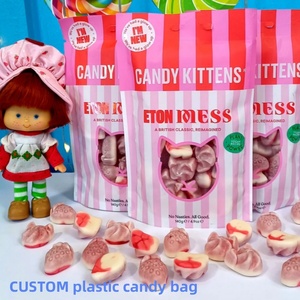 Bán buôn tùy chỉnh cấp thực phẩm thuần chay chua Thụy Điển kẹo Halal hương vị Blueberry & dâu tây đóng gói trong túi nhựa - Product Image 5