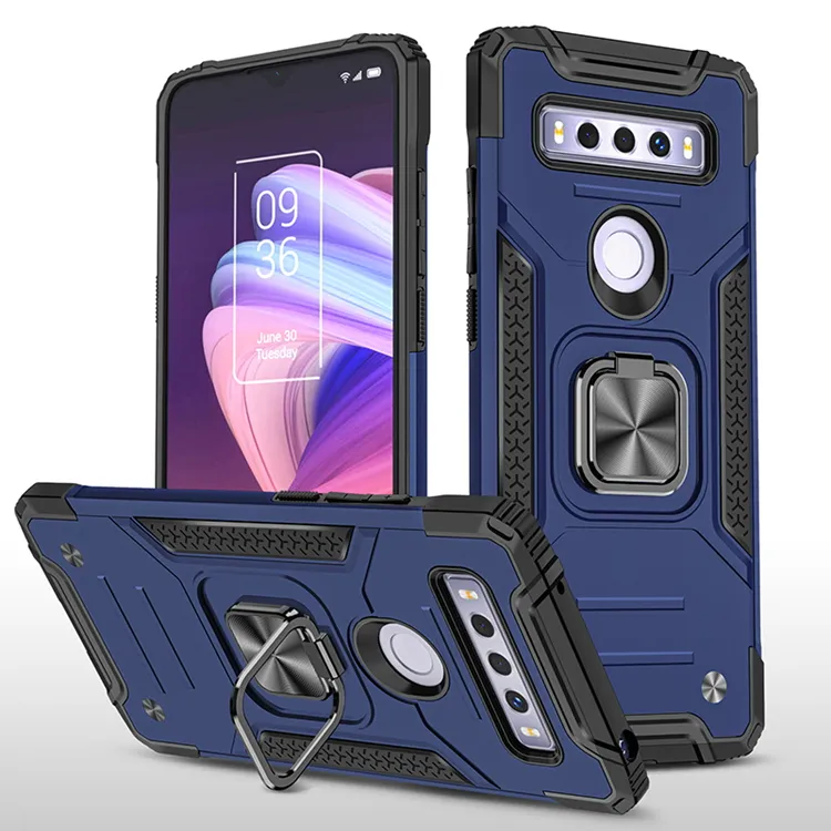Guest Armor Car ring Kickstand Case Shockproof Rubber TPU PC Cover FOR TCL 10 SE Alcatel 1L Plus