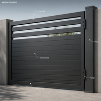 Panneaux de clôture horizontaux en aluminium MEXIN, modernes, à lattes, pour la protection de la vie privée, taille personnalisée, revêtement noir en poudre, résistants à la rouille, pour balcon, escalier, extérieur