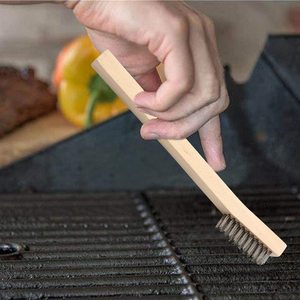 7.8 pouces <span class=keywords><strong>laiton</strong></span>/fil/Nylon brosses de <span class=keywords><strong>nettoyage</strong></span> en forme de brosse à dents en hêtre manche en bois brosse de détail pour le <span class=keywords><strong>nettoyage</strong></span> ménager lourd et léger - Product Image 6