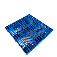 Palette en plastique HDPE légère, empilable, à simple face, à 4 entrées, 1100x1100, pour le stockage d'électronique en entrepôt