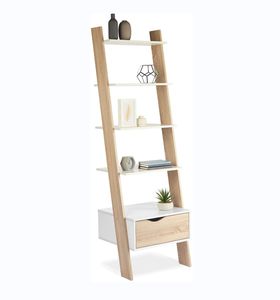 Étagère à livres murale en noyer blanc pour le salon vintage Bibliothèque traditionnelle de luxe <span class=keywords><strong>sous</strong></span> les escaliers - Product Image 6