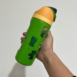 Vaso térmico de acero inoxidable de doble pared Ow de 16 oz, <span class=keywords><strong>botella</strong></span> de agua deportiva de alta calidad a prueba de fugas con pajita y diseños. - Product Image 3