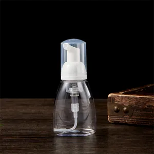 80 ml PET küçük köpük temizleyici kozmetik sıvı sabun makyaj için pompalı dağıtıcı şişe köpük pompası ile kaldır