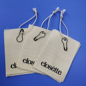 Etiqueta <span class=keywords><strong>colgante</strong></span> de tela de lona de algodón Natural, personalizada, ecológica, ropa de baño para bebé, etiquetas de <span class=keywords><strong>columpio</strong></span> - Product Image 2