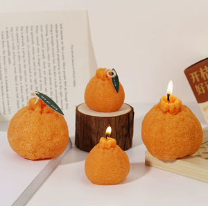 Bougie parfumée décorative Lovsens Trendy Ugly Orange, idéale pour la maison, la photographie, les cadeaux de fêtes et l'aromathérapie. - Product Image 3