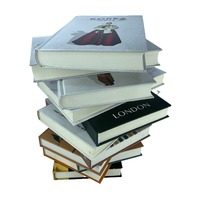 Article de décoration personnalisé, livres décoratifs vierges empilés, livre de Table basse