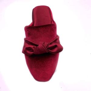 Mules de mariée en Satin rouge, pour femmes,, de haute qualité, intérieures, pour mariée, pantoufles - Product Image 4