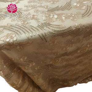 Er045-vàng Champagne 8ft hình chữ nhật Vòng phổ biến thêu trang trí bảng dệt vải cho khăn trải bàn đám cưới - Product Image 2