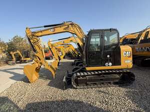 Excavadora de cadenas pequeña usada Caterpillar CAT308E de 8 toneladas, excavadora usada CAT308 308E con certificación EPA CE y garra de agarre - Product Image 2