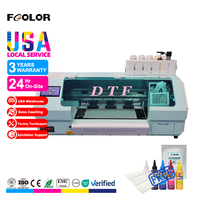 Imprimante DTF avec stock en entrepôt étranger, imprimante directe sur film en rouleau de 30 cm avec tête d'impression XP600 pour l'impression de t-shirts