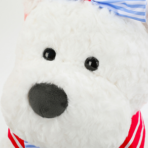 Peluche de Perro Personalizado, Juguete de Peluche Suave, Cachorro Blanco con Lazo, para Regalo Infantil y Decoración del Hogar - Product Image 6