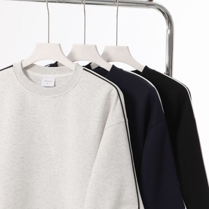 Collezione autunno/inverno Custom 380 grammi Casual a maniche lunghe felpa girocollo nuova moda tinta unita dei produttori - Product Image 2