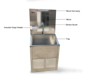 Équipement médical hospitalier Lavabo à double poste en acier inoxydable pour le lavage des mains - Product Image 5