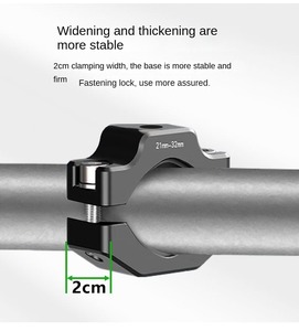 Phổ Bóng đầu xe máy điện thoại chủ Handlebar kẹp hợp kim nhôm gắn kết u-bolt cơ sở đường ray gương chiếu hậu khung - Product Image 6