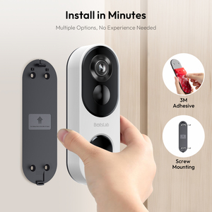 Sonnette vidéo intelligente BotsLab Elite R810SE 2K, résistante aux intempéries IP66, écran tactile, alimentation par batterie, application Tuya, installation facile, en plastique - Product Image 1