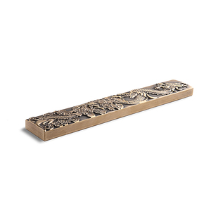 Retro Creative Design Rectangle Gold Plated Straight <b>Brass</b> Ruler <b>Letter</b> Paper Weight - Product Image 6