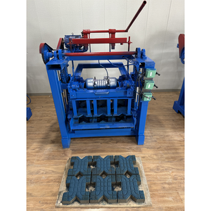 Machine de fabrication de briques à blocs creux semi-automatique de type fixe 4-35A équipée d'une ligne de fabrication de briques de mélangeur de bande transporteuse - Product Image 1
