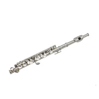 SLADE Silvery Piccolo Flute C Key Half-size Silvery Flute Instrument Parts Cupronickel Piccolo Flute Woodwind Instruments